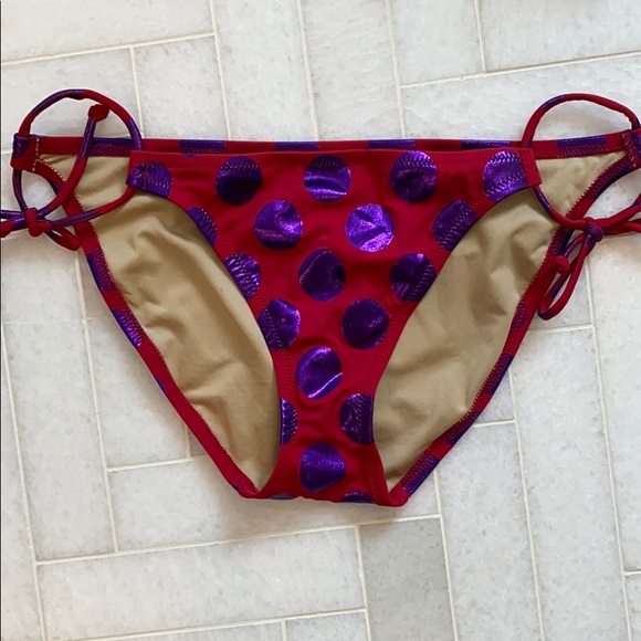 NWOT VICTORIAS SECRET PURPLE POLKA DOT BIKINI - Picture 5 of 7